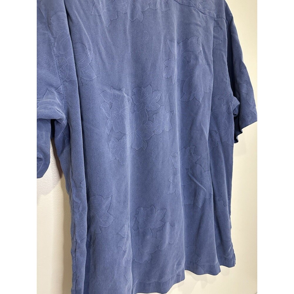 Tommy Bahama Men’s Size Large‎ Shirt Blue Floral Short Sleeve Camp 100% Silk - Picture 5 of 7